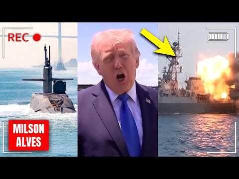 Iran launches surprise attack and uses submarines in Hormuz.