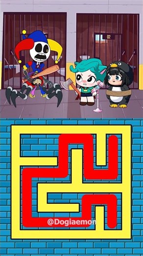 Maze Singing Challenge: Rescue Rumi Kitten, Gugugaga, Lily From Prison! #kpopdemonhunters #shorts