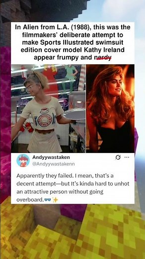 In Alien from L.A. (1988), this was the filmmakers’ deliberate attempt to make Sports Illustrated