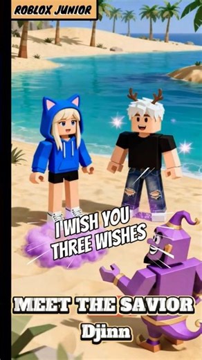 Meeting JIN 🧞‍♂️ When stranded on Halu Island #roblox #robloxjunior #robloxshorts