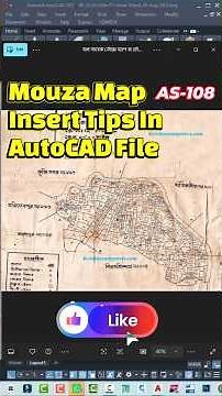 AS-108/How to Insert Mouza Map in AutoCAD with Correct Scale | AutoCAD Tutorial. #AutoCAD #MouzaMap