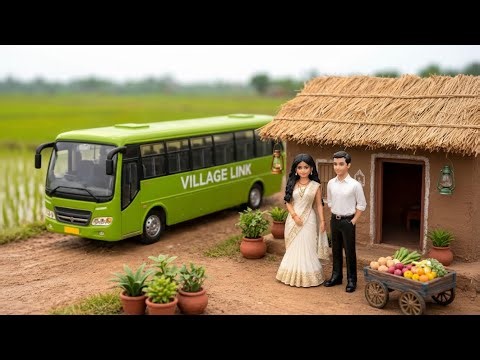miniature doll Public Bus Story 🚍 Miniature Driver Daily Life