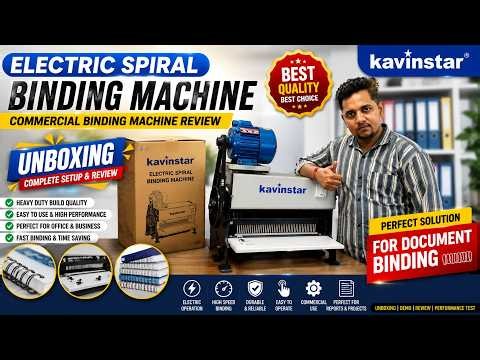 Electric Spiral Binding Machine Unboxing ➡️ Commercial Binding Machine Review