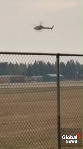 64K views · 728 reactions | A pilot walked away with minor injuries when his helicopter made a hard landing and crashed at the Edson Airport in western Alberta on May 4. READ MORE: https://globalnews.ca/news/9675945/alberta-wildfire-edson-airport-helicopter-crash/ | Global Edmonton | Facebook