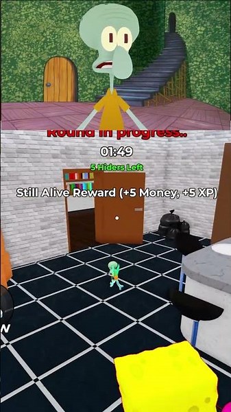 SpongeBob Hunts for TINY Squidward!