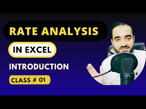 How to create Rate analysis in Excel | Rate analysis in Estimation | Introduction | Mudassir Afraz