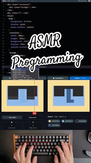 ASMR CSS Battle 15th November #coding #asmr #cssbattle #keychronk2 #webdev #keyboard #html #creative