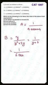CAT PYQs in 60 Seconds | Stop Approximating! #catpyqdaily #catpyqs