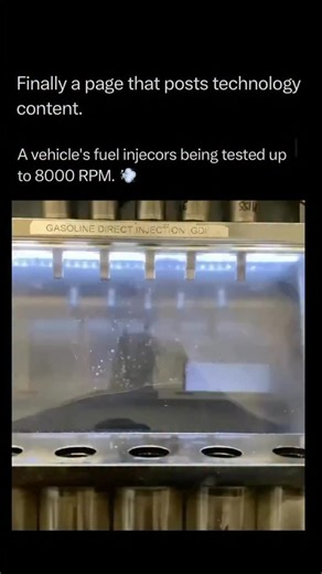 Artificial Intelligence • Technology on Instagram: "Follow @Techs to learn more about the technology world everyday! The tiny, unassuming fuel injectors in your engine are perhaps the most vital and precise components of modern internal combustion. They are the high-speed artists responsible for perfectly atomizing fuel—and they operate under extreme stress. Testing injectors up to 8,000 RPM (revolutions per minute) demonstrates the incredible precision required by these parts. At 8,000 RPM, the