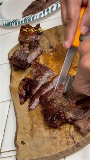 Perfectly Cooked T-Bone Ready to Slice #steak #cooking #meat