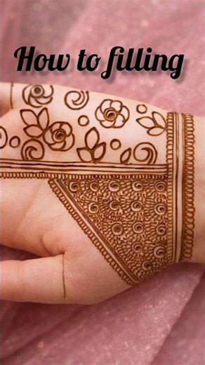 how to filling Mehandi design #mehndi #shorts #trending