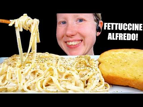 ASMR FETTUCCINE ALFREDO MUKBANG EATING SOUNDS
