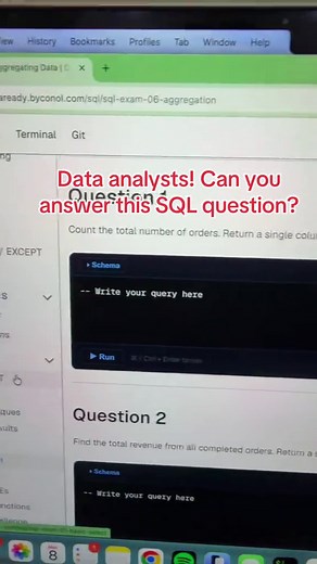Learn and practice SQL for free at learndataready.byconol.com Other lessons include Terminal and Git. More lessons coming soon! #dataanalytics #dataanalyst #remotework