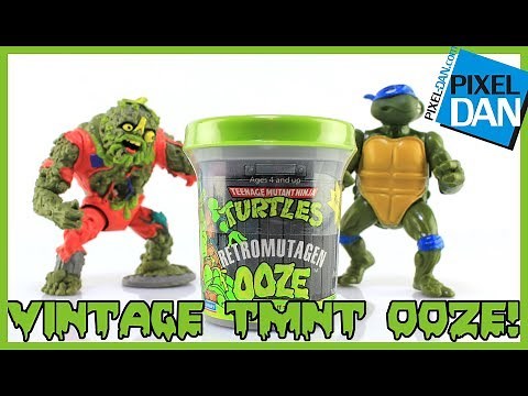 Retromutagen Ooze Teenage Mutant Ninja Turtles 1989 Vintage Slime Can Opening