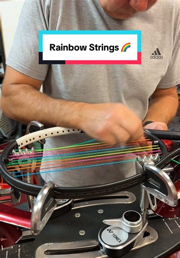 Rainbow Stringjob: Transforming Tennis Racquets with Colorful Strings