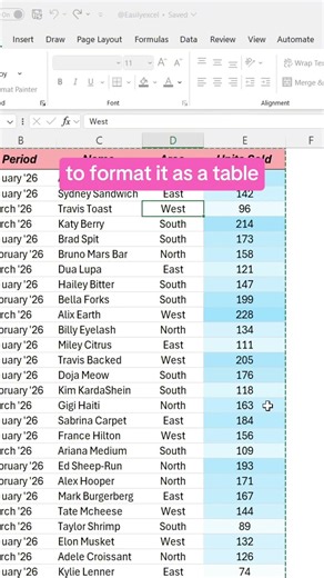 How to filter data dynamically using a Slicer in Excel! #excel #dataanalytics #spreadsheets