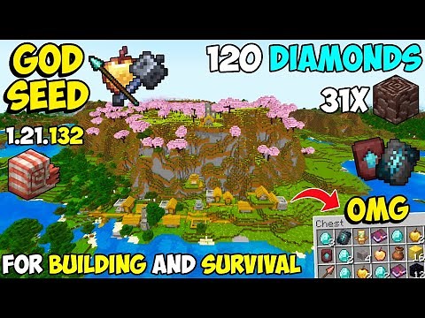 🔥 Ultimate [God Seed] For Minecraft 1.21 Bedrock & PE | Best Seed for Building Bedrock 1.21.132