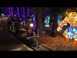 Oakland Zoo Express Train Full Ride During Glowfari on Opening Night 2022