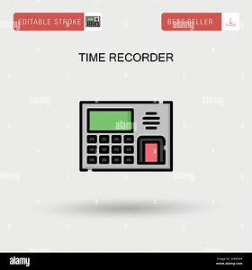 Time recorder Simple vector icon Stock Vector Image & Art - Alamy