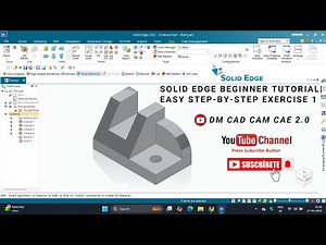 Solid Edge Beginner Tutorial | Easy Step-by-Step Exercise 1