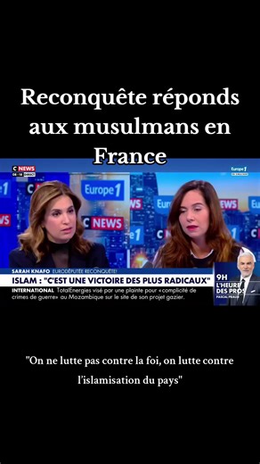 Lutte contre l'islamisation en France : discours de Sarah Knafo