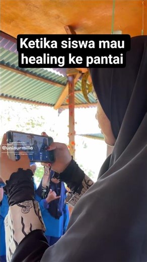 The teacher's reaction when the student suddenly asked to go to the beach