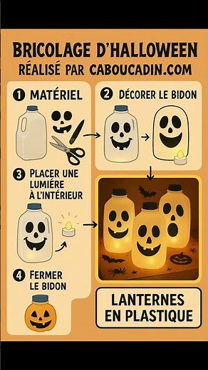 Bricolage Halloween : Fabriquez des lanternes fantômes avec des bouteilles en plastique recyclées