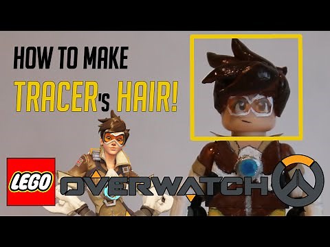 How to Make custom LEGO Tracer Hair - LEGO Overwatch