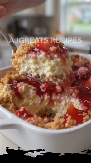 Strawberry Cheesecake Dump Cake