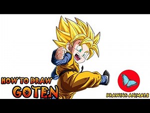 How To Draw Saiyan Goten from Dragon Ball | Coloring and Drawing For Kids