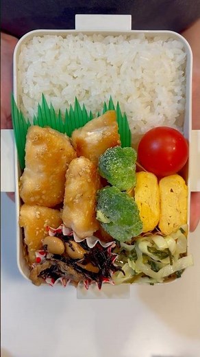 彼に贈る、鶏むねの甘酢照り焼き弁当🍱🐓 #自炊 #料理 #お弁当 #鶏胸肉