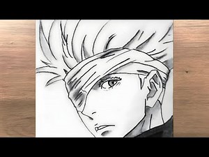 How to Draw Gojo Satoru Face Step-by-Step | Anime Drawing | Jujutsu Kaisen