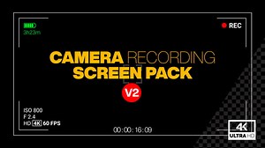 Digital Camera Viewfinder Display with Recording and Battery Indicators