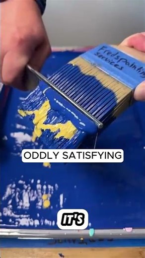 The Satisfying Way to Clean Paint Brushes #cleaning #asmr