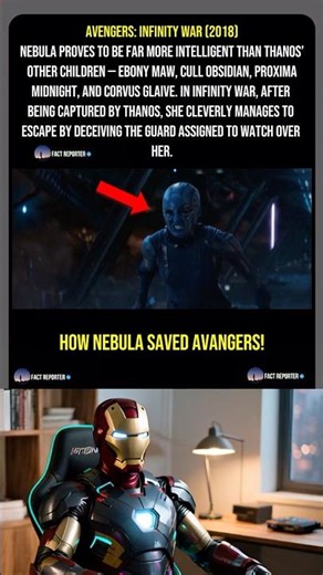 In Avengers Endgame: Nebula Saved Avengers🔥#avengers #marvel #nebula