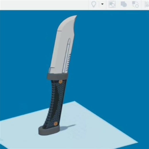prop hunting knife Tinkercad build #art #3dmodeling #timelapse