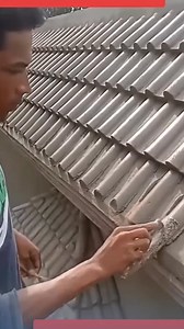 13K views | Constructing a unique and eye-catching tile roof from mortar Construction | Working of Worker | Facebook