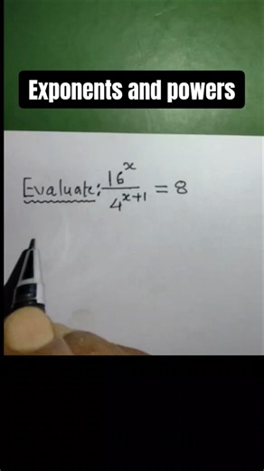 Exponents and powers practice question maths||