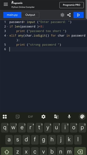 Is your password strong enough? 🤔 Try this simple logic and improve #coding coding skill