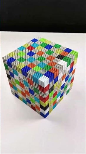 I Made a Giant Cube From Tiny Magnets 🧲 #oddlysatisfying #asmr #shorts #rubikscube #cubmagnetic