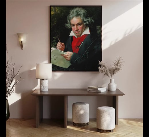 Beethoven Portrait Poster: Digitally Enhanced Vintage Print - Etsy