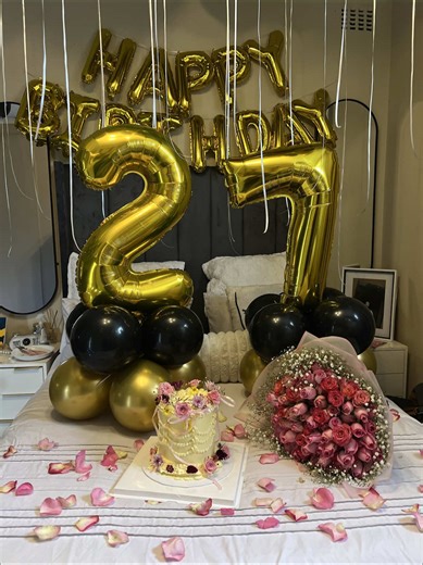 A surprise birthday setup for a special woman. #birthday #surprise #27 #eventanddecorconnect #fyp