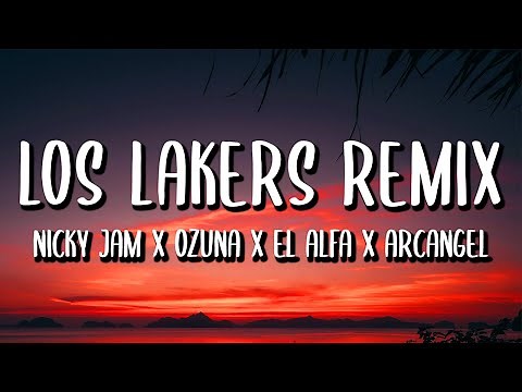 Nicky Jam, Ozuna, El Alfa, Arcangel - A Correr Los Lakers REMIX (Letra/Lyrics) ft. Secreto Biberon