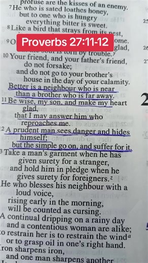 Wisdom from Proverbs 27:11-12 for the Christian Community