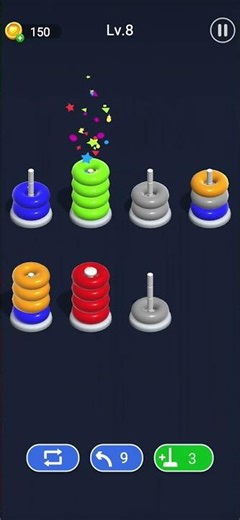 Hoop shot Puzzle game Basic Gameplay Level 8 #gaming #shortsfeed #shortsvideo #shortsviral