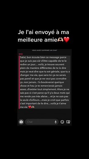 J’ai envoyé ca a ma meilleure amie ❤️🫶🏻 #meilleureamie #poemepourelle #ellelemeritecettefole #jelaimetellement #bff #bestfriend #pourtoi #citation #fyp