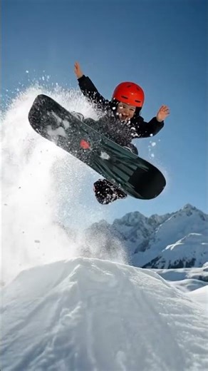 You Won't Believe This Toddler’s Snowboarding Skills! 🏂👶 #babyexplorer #naturelovers