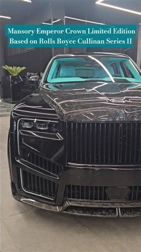 Rolls Royce Cullinan Series II Mansory Emperor Crown limited edition
