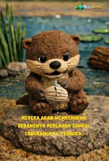Cara Berang-berang Membuka Kerang#claymation #faktahewan #faktaunik