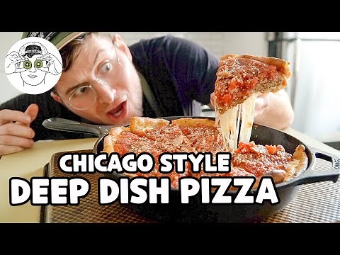 How to Make Deep Dish Pizza in a Cast Iron Pan (Chicago Style)